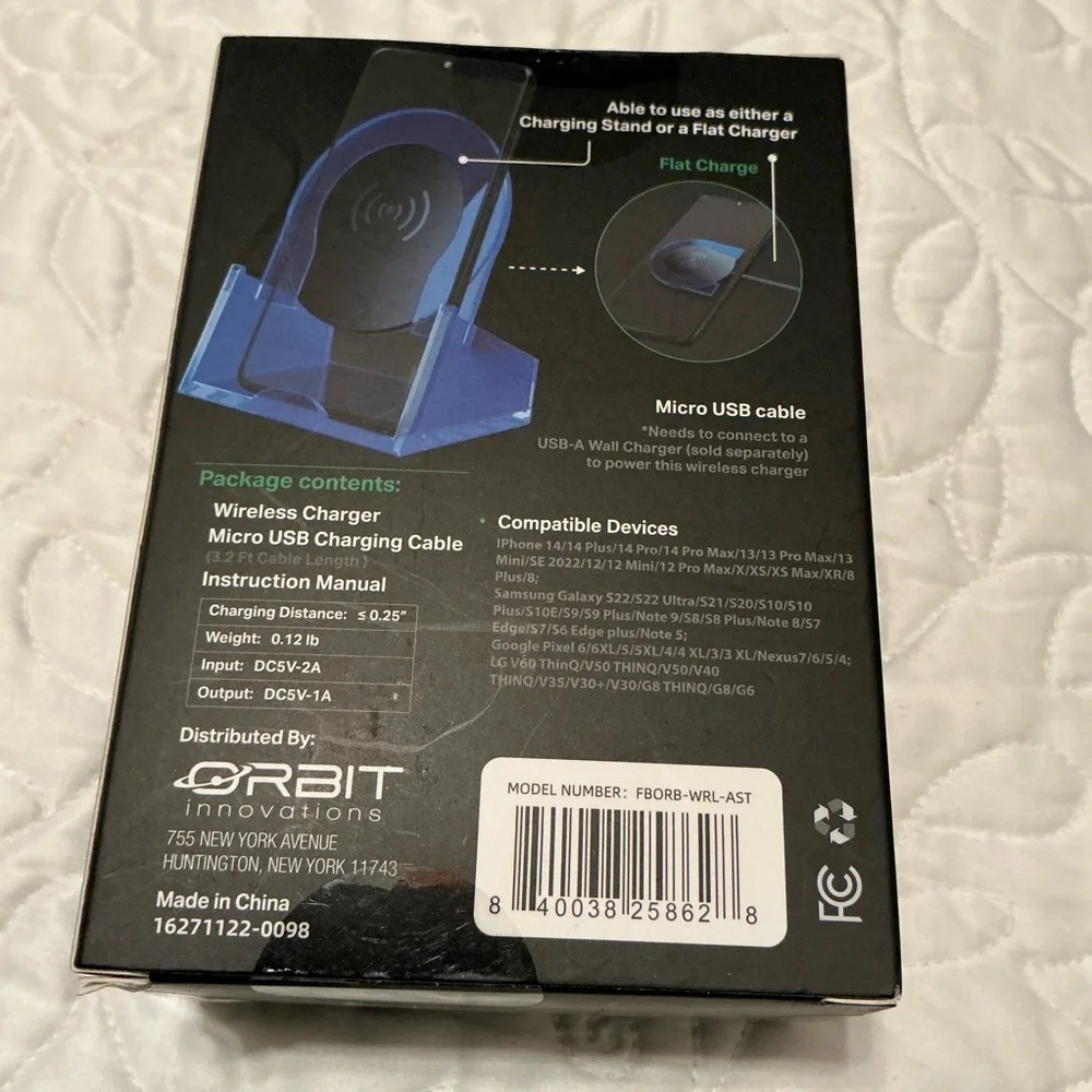 Blue Acrylic Wireless Charger